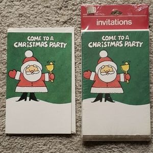 Vintage Christmas Party Invitations